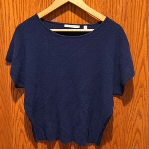 Cyrus Deep Blue Short Sleeve Top